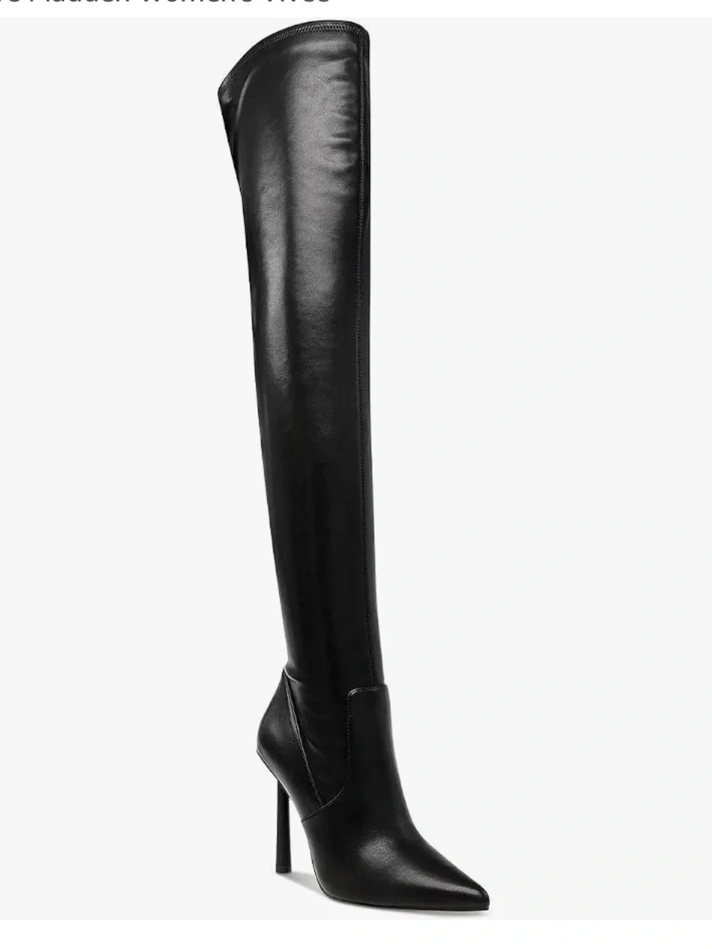 Steve Madden Black Over-the-Knee Pointed Stiletto Boots